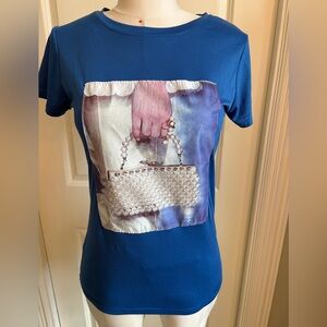 EMME JORDAN sz M Crew Neck Handbag T Shirt